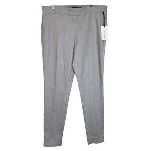 Jasmine & Juliana Pants Womens 12 Classic Fit Black White Micro-Check NEW